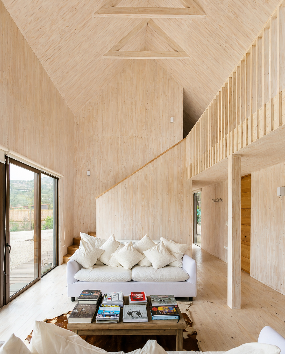 Casa Larga — detalle de cubierta y fachada en chapa metálica negra, arquitecto Alejandro Soffia